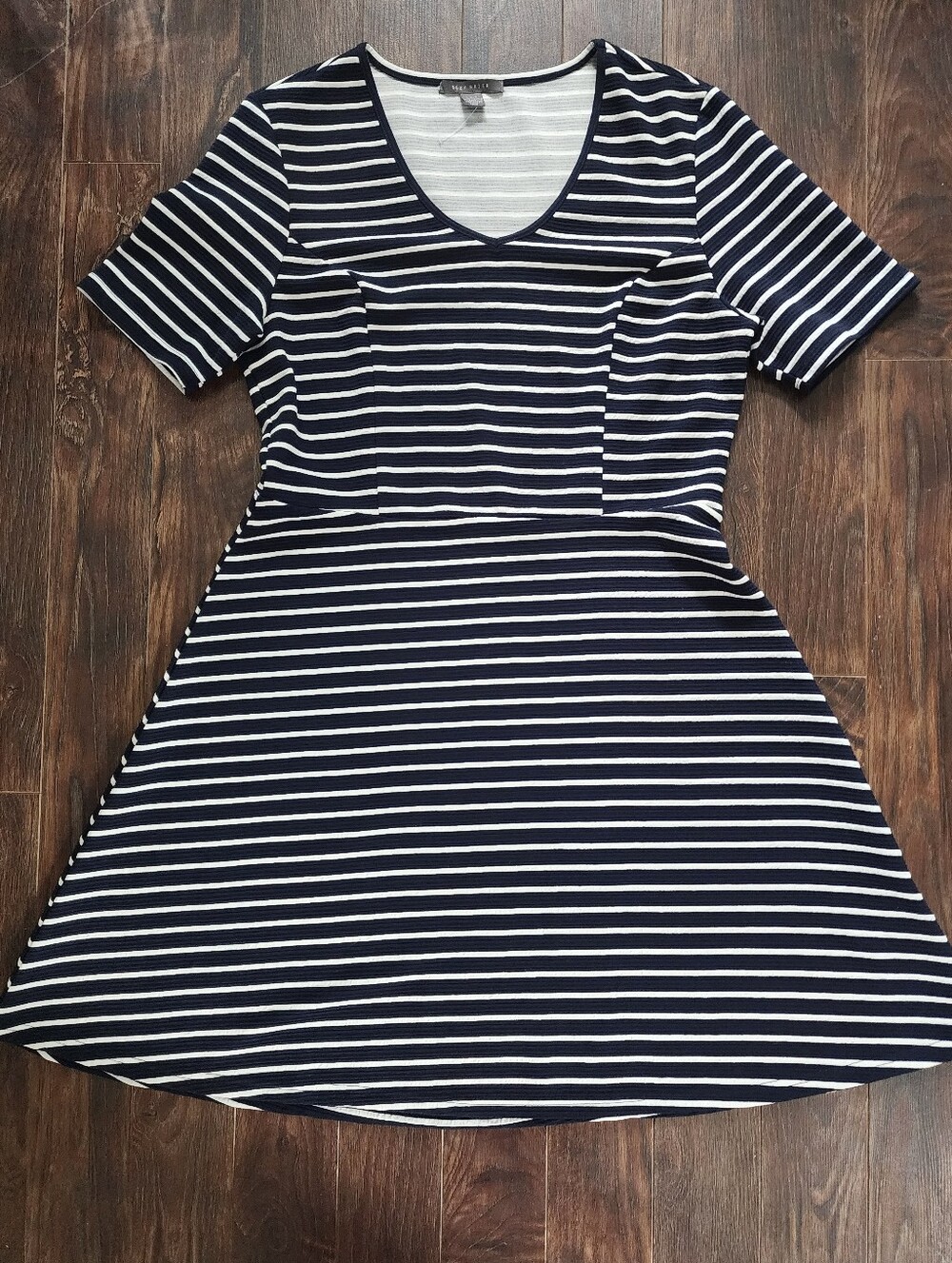 Y2K Suzy SHIER  Casual Stripe Mini Dress  Size: Large 100031